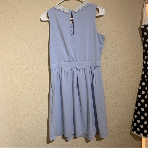 Emmelee | Blue dress with white collar | Size M - Picture 2 of 4